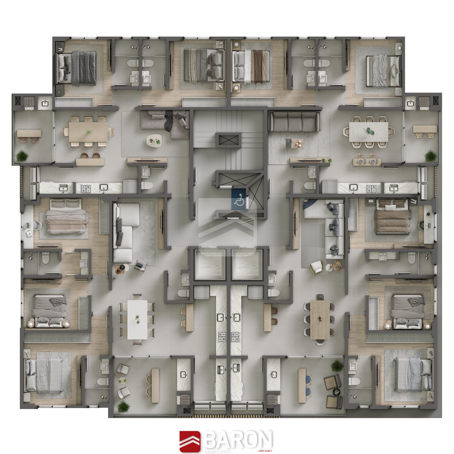 Apartamento – 3 Dormitórios | Centro de Guabiruba – Edifício Baden